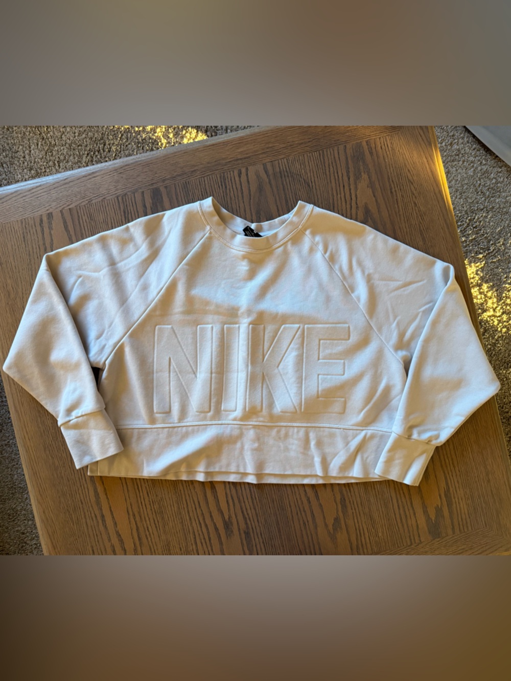Nike Dri-FIT Sweater in Light Cream